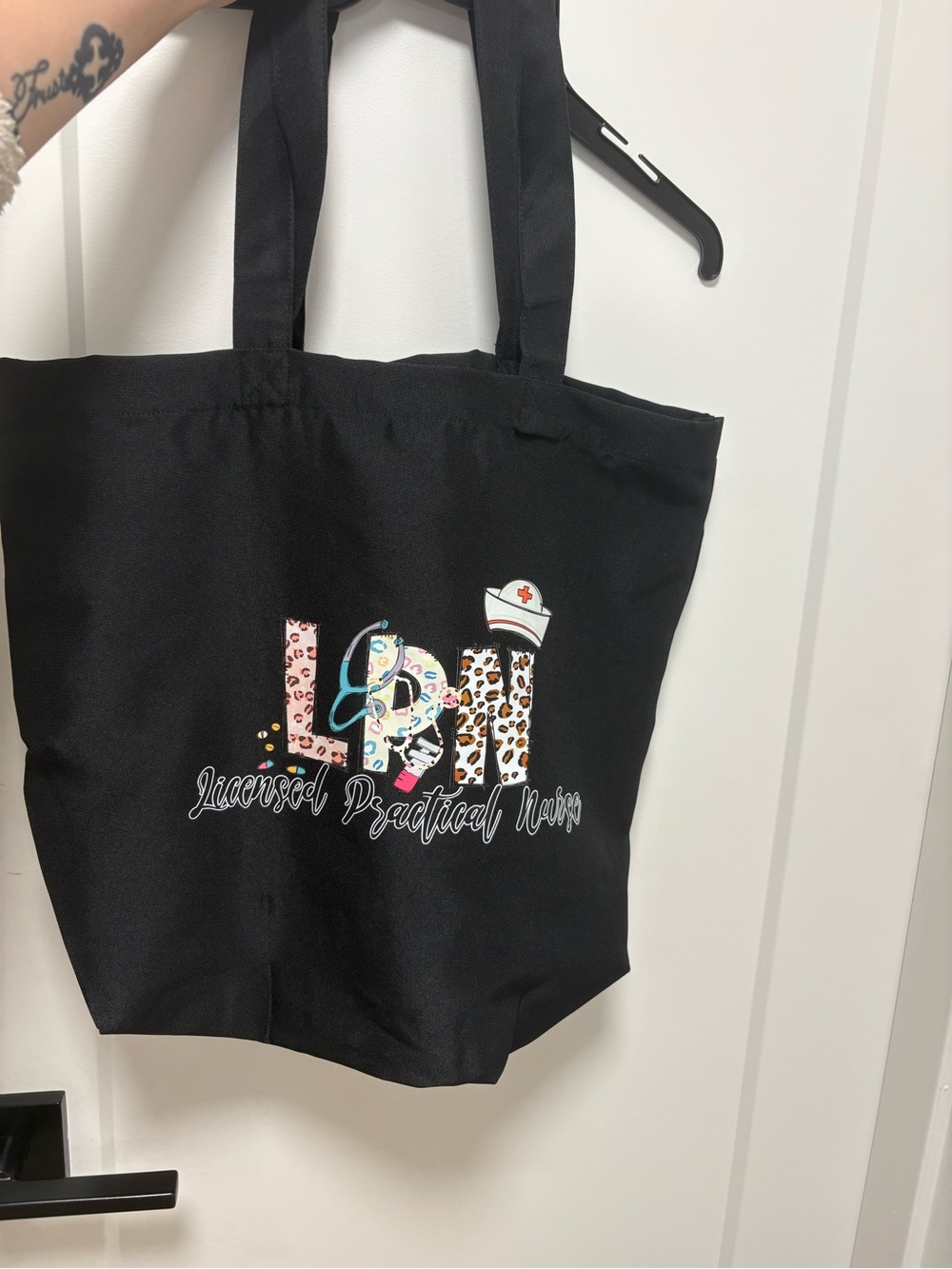 Licensed Practical Nurse Black Tote Bag